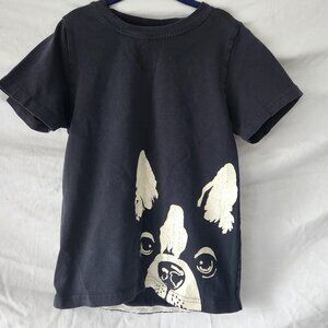 Peekaboo Beans Youth Boys Size 8 Short Sleeve T-shirt – Black w/ French Bulldog